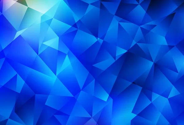Plantilla Triángulos Gradiente Vectorial Azul Claro Ilustración Geométrica Estilo Origami — Vector de stock