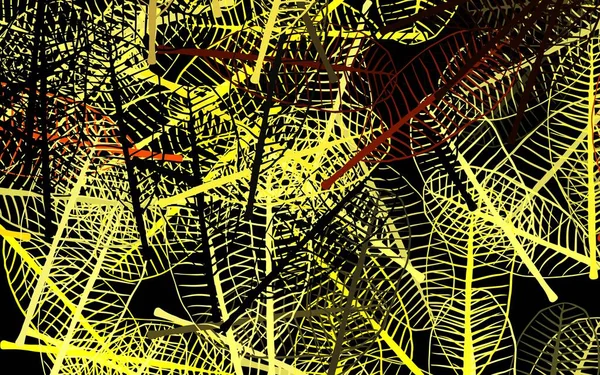 Темно Желтый Вектор Вектора Искушает Листьями Совершенно Новая Цветная Иллюстрация — стоковый вектор