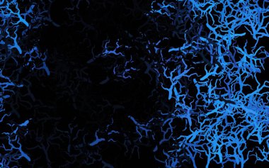 Koyu pembe, yapraklı, dallı doğal mavi vektör. Yaprakları ve dalları olan modern soyut illüstrasyon. İşiniz için en iyi tasarım..