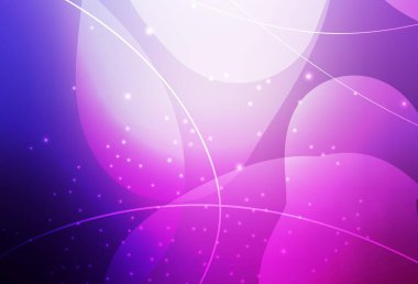 Açık Mor, Pembe Vektör Parıltısı soyut çizgiler, renkli noktalar. Doğa tarzında renkli baloncuklu soyut illüstrasyon. Web siteniz için basit tasarım.