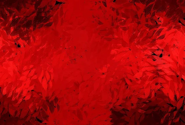 Koyu Kırmızı Vektör Yapraklı Doğal Zemin Parlak Renkli Çizimler Karalama — Stok Vektör