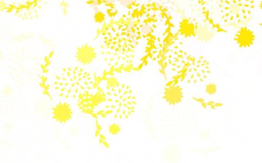 Açık Turuncu vektör, çiçekli, güllü doğal arka plan. Çiçeklerle karalama tarzında renkli çizimler. Cep telefonlarının geçmişleri için şablon.