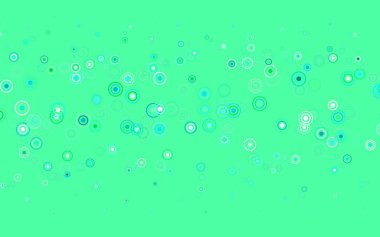 Kabarcıklı açık yeşil vektör arka planı. Renkli su damlaları olan modern soyut çizimler. İş ilanınız için tasarım.