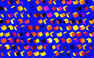 Koyu mavi, kırmızı vektör dokusu dikdörtgen biçiminde. Dikdörtgenli soyut gradyan çizimi. Web siteleri için şablon kullanılabilir.