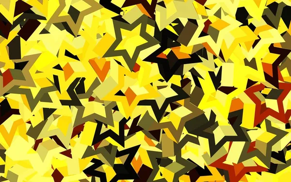 Patrón Vectorial Amarillo Oscuro Con Estilo Poligonal Triángulos Sobre Fondo — Vector de stock