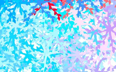 Açık mavi, rastgele şekilli kırmızı vektör deseni. Soyut tarzda rengarenk gradyan şekilleri olan bir resim. Web siteniz için basit tasarım.