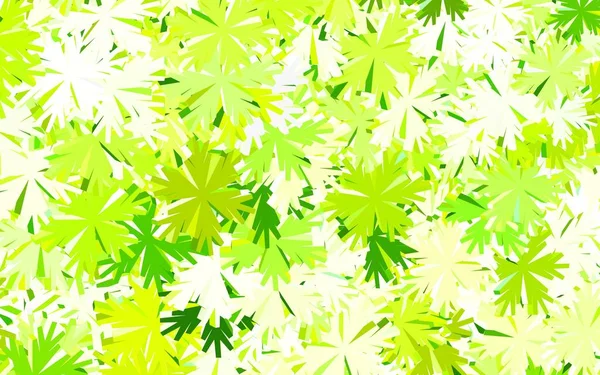 Светло Зеленый Желтый Вектор Дизайна Деревьями Ветвями Сияющая Цветная Иллюстрация — стоковый вектор