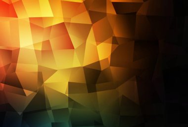 Koyu turuncu vektör düşük polimer arkaplan. Üçgenli renkli soyut çizimler. Arkaplanlarınız için desenli desen.