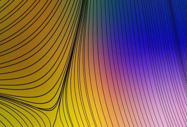 Koyu pembe, bükülmüş çizgileri olan sarı vektör şablonu. Basit bir şekilde yepyeni renkli bir tasvir. İşiniz için en iyi tasarım.