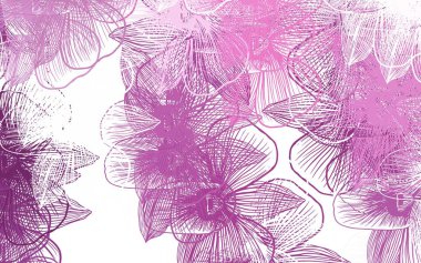 Açık pembe vektör desenli çiçekler. Origami tarzında çiçeklerin karalama çizimi. Web siteniz için Doodle tasarımı.