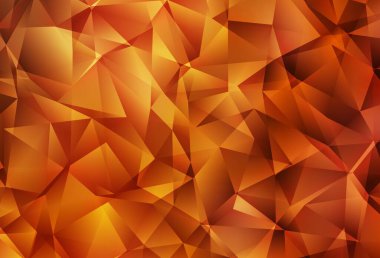 Light Orange vektör üçgeni mozaik arkaplan. Origami tarzında gradyan ile geometrik çizim. İşiniz için yepyeni bir tasarım..