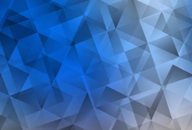 Açık mavi, sarı vektör Çokgen şablon. Üçgenler ile soyut tarzda renkli Illustration. İş tasarımınız için yepyeni bir stil.