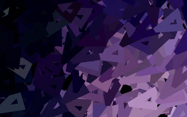 Темно Фіолетовий Векторний Фон Трикутниками Ілюстрація Набором Різнокольорових Трикутників Сучасний — стоковий вектор