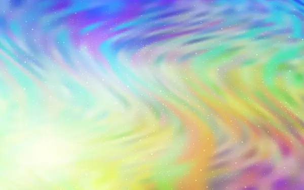 Lumière Fond Vectoriel Multicolore Avec Étoiles Astronomiques Design Décoratif Flou — Image vectorielle