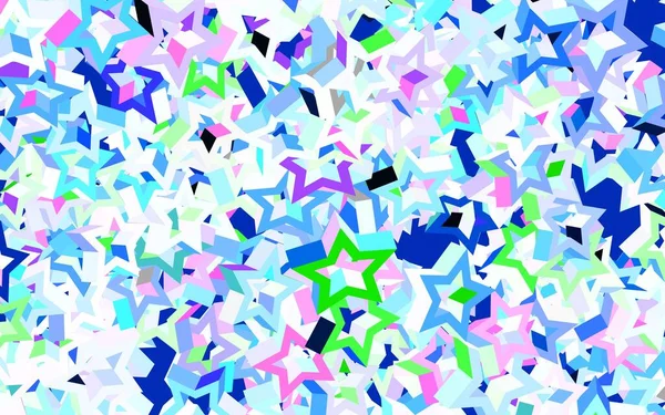 Yılbaşı yıldızlı hafif çokrenkli vektör deseni. Bulanık dekoratif dizayn yıldızlı basit bir stilde. İş ilanınız için akıllı tasarım.