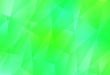 Açık yeşil, sarı vektör çokgen arkaplan. Gradyanı olan üçgen geometrik örnek. Cep telefonunun arka planının şablonu.