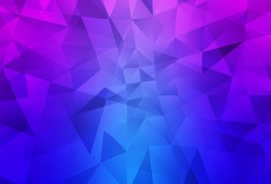 Açık pembe, mavi vektör soyut çokgen desen. Origami tarzında gradyan ile geometrik çizim. Arkaplanlarınız için desenli desen.