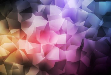 Koyu pembe, sarı vektör düşük polimer arkaplan. Üçgenli modern soyut çizim. Cep telefonunun arka planının şablonu.