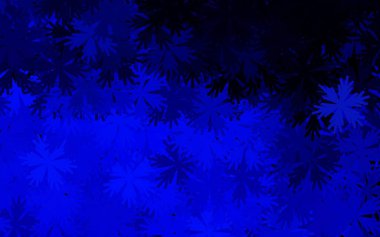 Çiçekli koyu mavi vektör deseni. Çiçekli modern soyut illüstrasyon. İşiniz için en iyi tasarım..