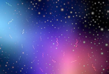 Koyu mavi, kırmızı vektör arka planı Xmas tarzında. Noel sembolleri ve tabelaları ile renkli çizimler. Harfler ve tipografi için şablon.