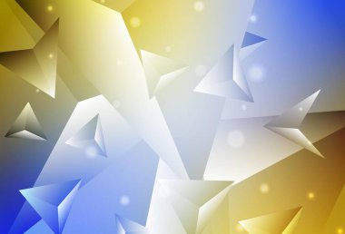 Açık mavi, sarı vektör çokgen arka plan. Origami stilinde gradyan ile yaratıcı geometrik illüstrasyon. Web siteniz için çokgen tasarım.