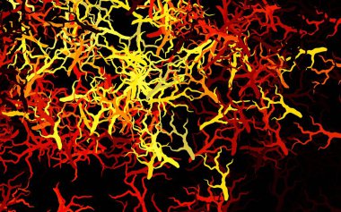 Koyu kırmızı vektör arka planı yapraklarla, dallarla karalıyor. Yapraklar ve dallarla karalama tarzında renkli çizimler. Cep telefonlarının geçmişleri için şablon.