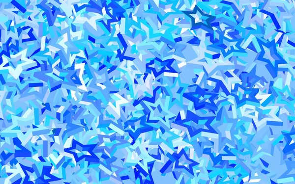 Світло Blue Векторний Фон Маленькими Великими Зірками Розмитий Декоративний Дизайн — стоковий вектор