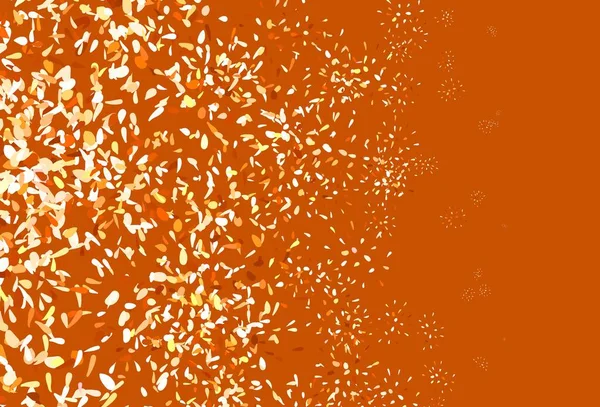 Light Orange Vector Doodle Backdrop Leaves Brand New Colored Illustration — Stock Vector