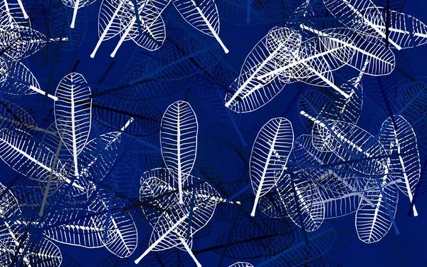 Светло Синий Вектор Искушает Листьями Листья Элегантный Природный Узор Градиентом — стоковый вектор