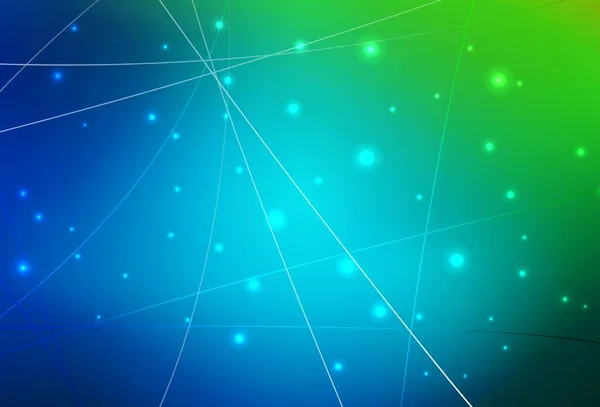 Синий Зеленый Векторный Фон Кругами Треугольниками Современная Абстрактная Иллюстрация Красочными — стоковый вектор