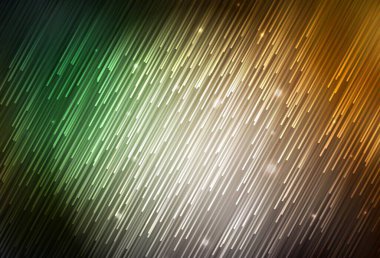 Koyu yeşil, sarı vektör arkaplan ve düz çizgiler. Bulanık arkaplanda gradyanı olan çizgiler. Meşgul web siteleriniz için şablon.