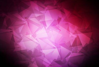 Koyu pembe vektör üçgen arka plan. Zarif üçgenleri olan soyut çizimler. Arkaplanlarınız için desenli desen.