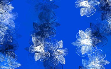 Açık gri vektör çiçekli doğal arkaplan. Çiçeklerle bulanık şekilli yaratıcı çizimler. Duvar kağıdı tasarımınız için yeni bir doku.