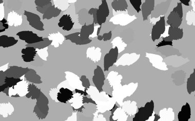 Rastgele şekilli açık gri vektör deseni. Rastgele şekillerle soyut tarzda dekoratif tasarım. Bir cep telefonu için arka plan.