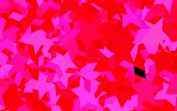 Rosa Escuro Layout Vetor Vermelho Com Estrelas Brilhantes Ilustração Abstrata — Vetor de Stock