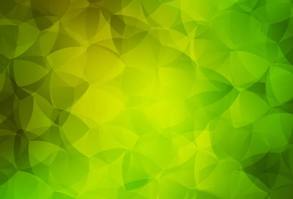 Světle Zelená Žlutá Vektorová Mozaika Geometrická Ilustrace Stylu Origami Přechodem — Stockový vektor