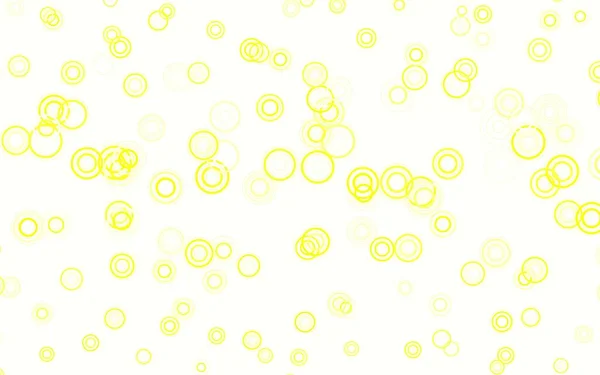 Světle Žluté Vektorové Pozadí Tečkami Rozmazané Bubliny Abstraktním Pozadí Barevným — Stockový vektor