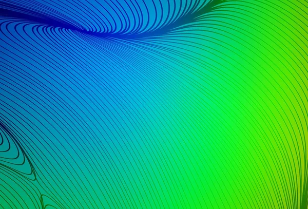 Светло Синий Зеленый Векторный Обратный Ход Мокрыми Линиями Окружная Абстрактная — стоковый вектор