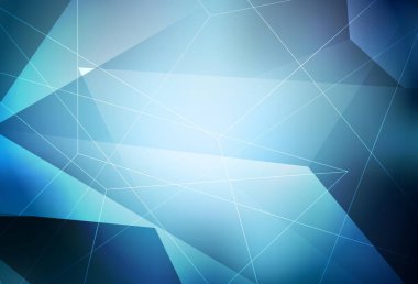 Işık Mavisi vektör arkaplanı çizgiler, üçgenler. Soyut üçgenli dekoratif tasarım. Web siteniz için basit tasarım.
