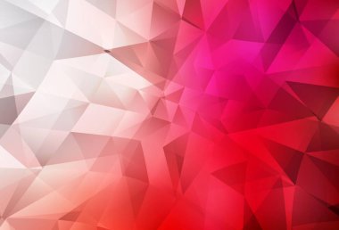 Açık kırmızı vektör eğimli şablon. Çokgen şekilli bir örnek. Cep telefonunun arka planının şablonu.