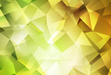 Açık yeşil, kırmızı vektör soyut mozaik desen. Üçgenli modern soyut çizim. Dizaynınız için üçgen desen.