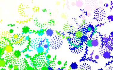 Açık renkli vektör, çiçekli, güllü doğal zemin. Çiçekli modern soyut illüstrasyon. Cep telefonlarının geçmişleri için şablon.