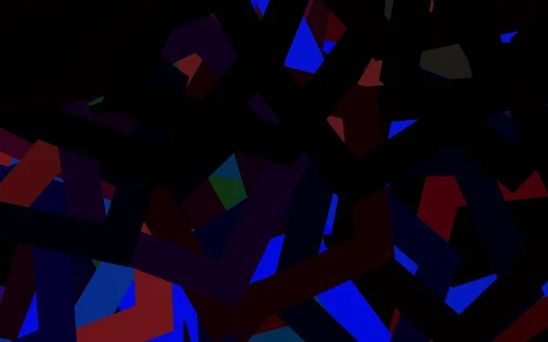 Тёмная Многоцветная Векторная Компоновка Шестиугольными Фигурами Дизайн Абстрактном Стиле Шестиугольниками — стоковый вектор