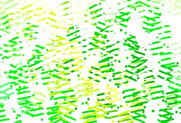Hellgrüne Gelbe Vektortextur Mit Farbigen Linien Linien Auf Verschwommenem Abstrakten — Stockvektor