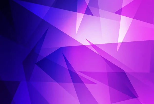 Light Purple Pink Vector Backdrop Lines Triangles Triangles Abstract Background — Stock Vector