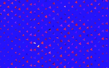 Koyu mavi, kırmızı vektör arkaplan, çizgiler, üçgenler. Renkli üçgenli modern soyut illüstrasyon. Kartvizitiniz için modern tasarım.