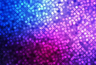 Koyu pembe, çizgileri, dikdörtgenleri olan mavi vektör düzeni. Dikdörtgenli soyut gradyan çizimi. Web siteleri için şablon kullanılabilir.