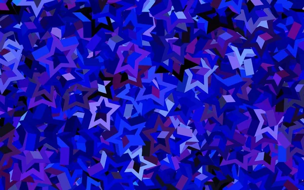 Dark Pink Blue Vector Layout Com Estrelas Brilhantes Glitter Ilustração —  Vetores de Stock