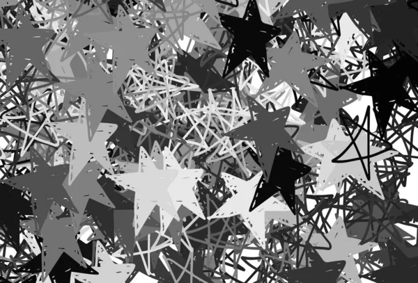 Világosszürke Vektor Sablon Égi Csillagokkal Dekoratív Csillogó Illusztráció Csillagokkal Absztrakt — Stock Vector