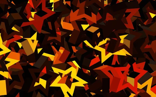 Темно Оранжевая Векторная Текстура Красивыми Звездами Блестящие Абстрактные Иллюстрации Цветными — стоковый вектор
